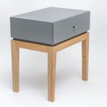 Прикроватная тумбочка One Static, серый
